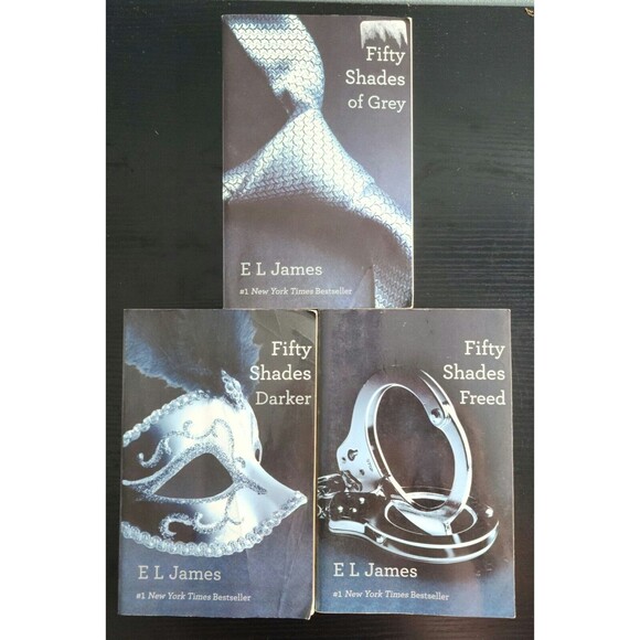 Fifty 50 Shades of Grey Trilogy Book Set Series By E L James, Paperback - GOOD - Picture 1 of 3